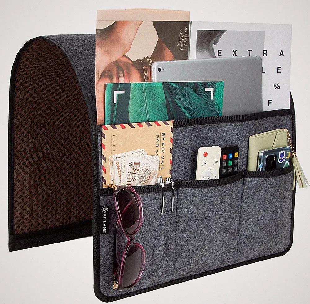 Anti-Slip Armrest Caddy Organizer for Armrest, Couch, Recliner, Arm Chair, 4...