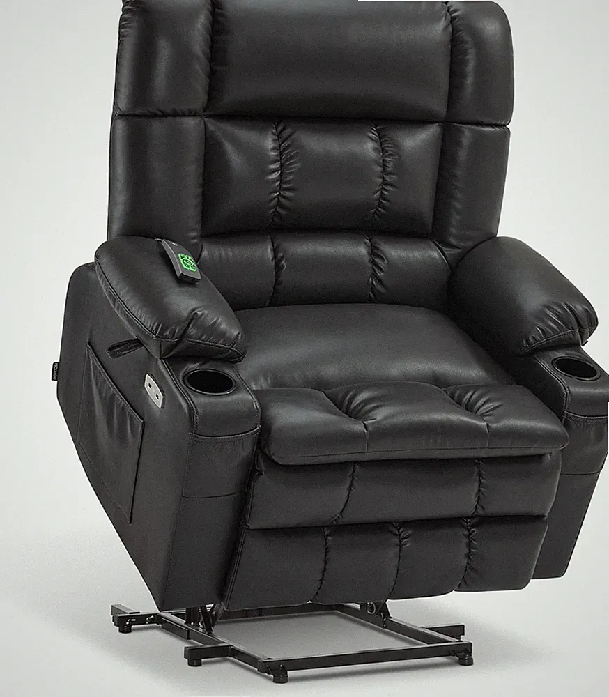 Dual Motor Power Lift Recliner Chair for Elderly, Lay Flat Lift Chair with Heat