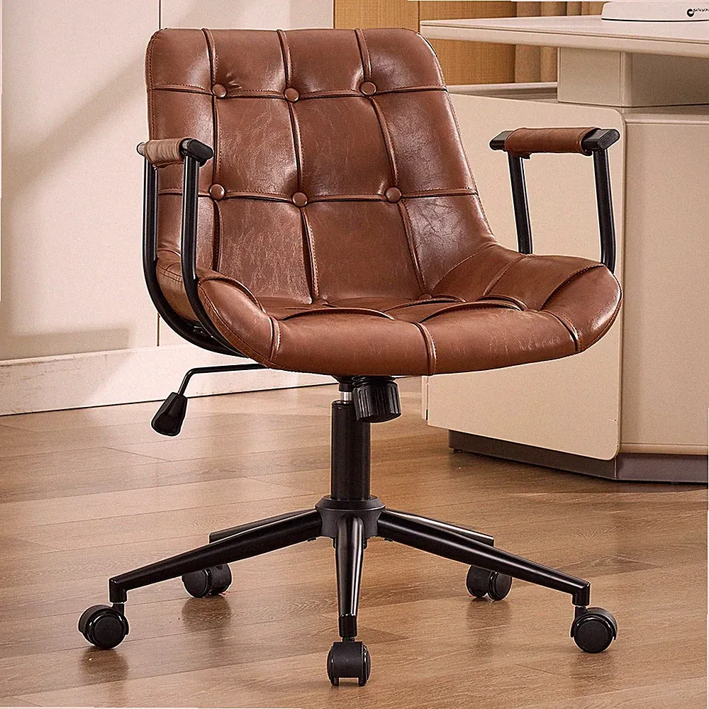 Executive Office Chair - PU Leather Ergonomic w/ Adjustable Arms & Wheels