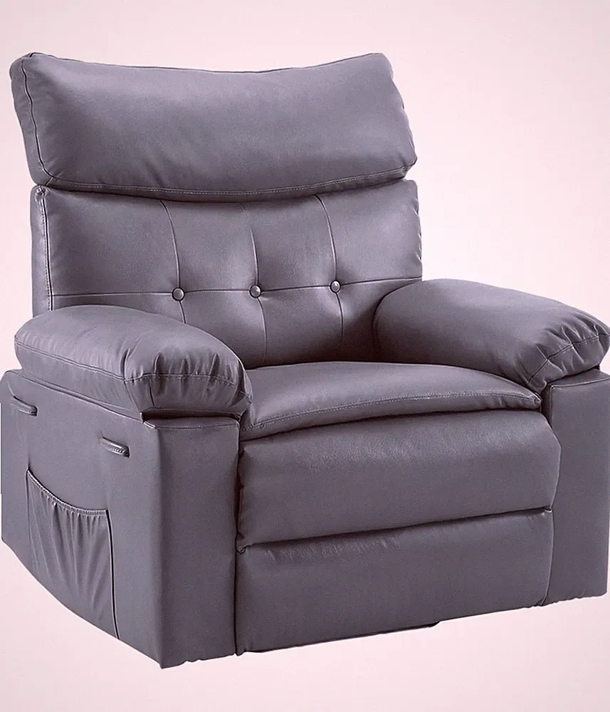 Extra Wide Recliner Chair - PU Leather Oversized Manual Recliner for Adults, Laz