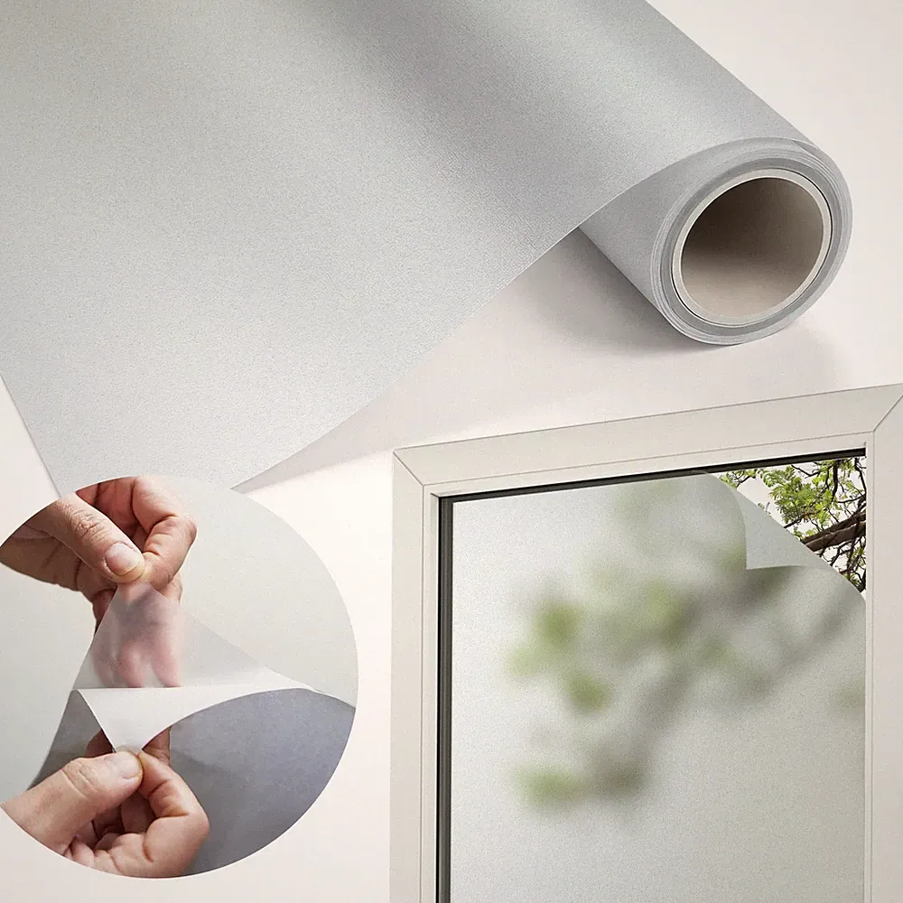 Frosted Vinyl for Window Self Adhesive Matte Frost Etched Privacy Film 200x152cm