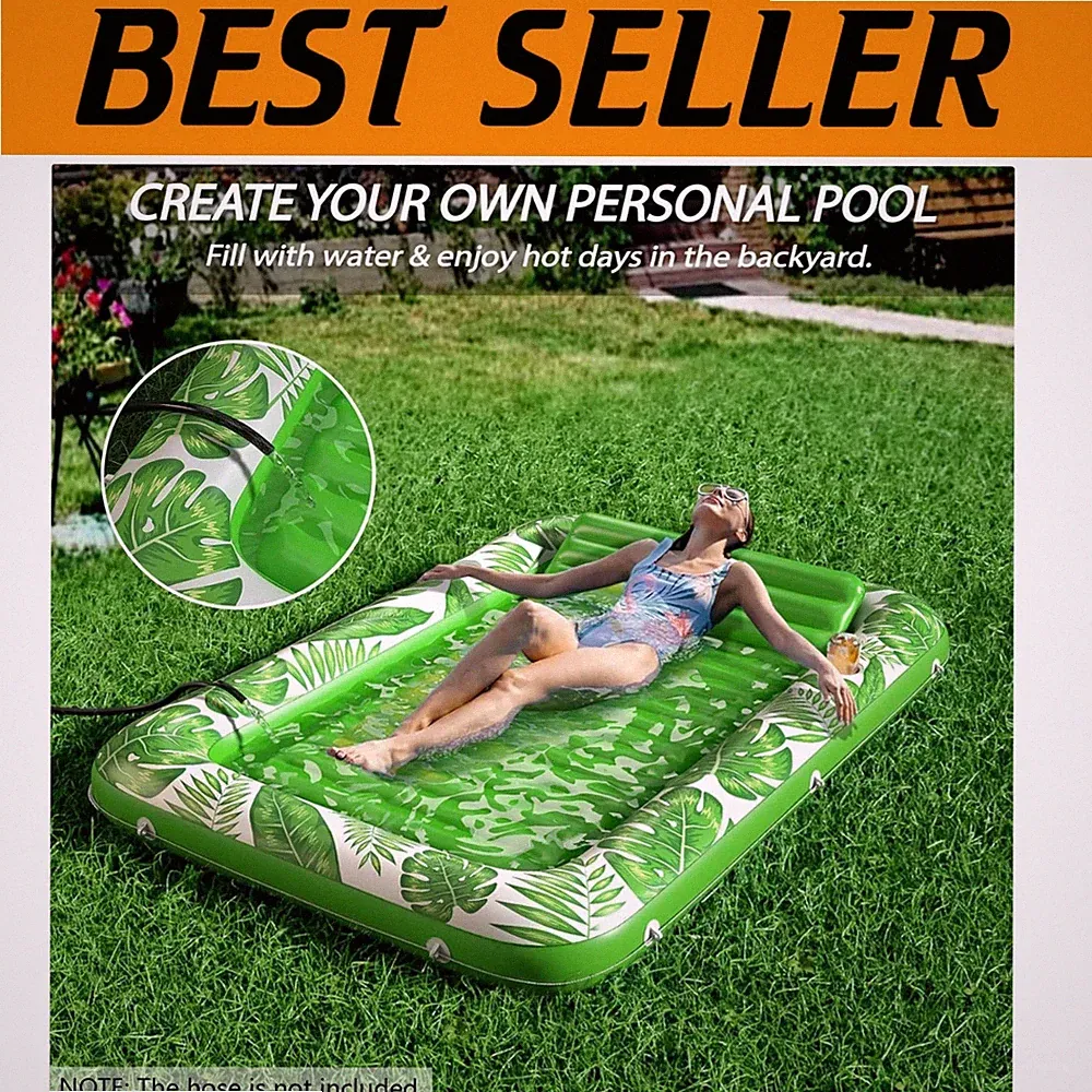 Inflatable Tanning Lounger Float - Sun Tan Tub & Lounge Raft