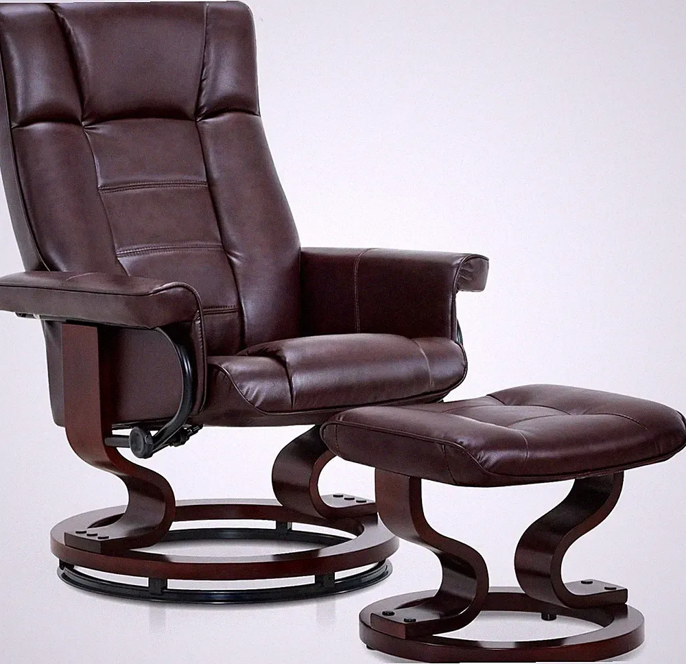 Manual Swivel Recliner with Ottoman, Chair Ottoman Set for RV Small Spaces, Livi