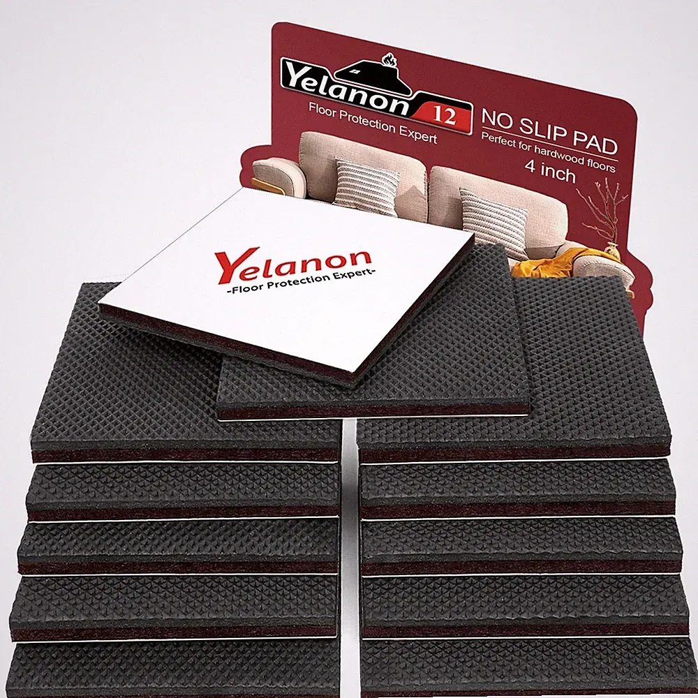 Non Slip Furniture Pads -12pcs 4" Furniture Grippers Hardwood Floors, Non Skid