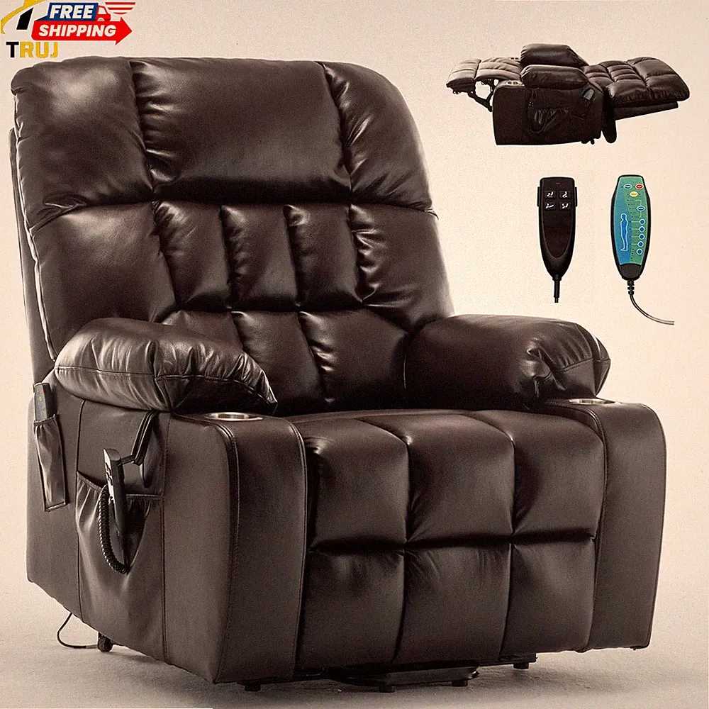 Oversized Power Recliner Chair for Big and Tall 400 LBS 25.5" Extra Wide Electr