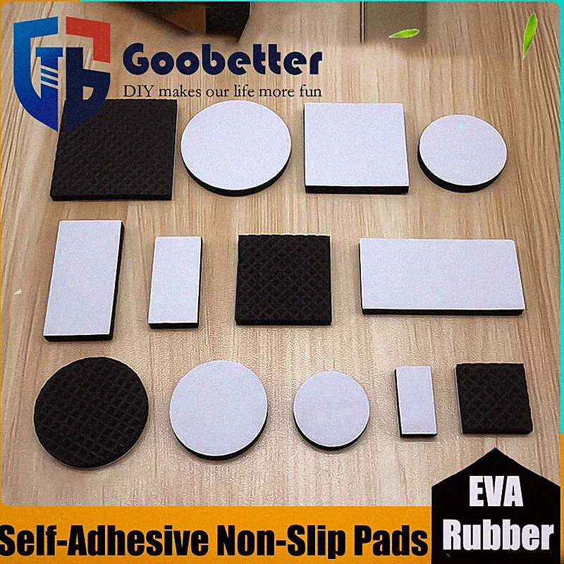 Self-Adhesive Protector Rubber-Mat Non-Slip Pads Chair Leg Sofa Table Feet T:4mm