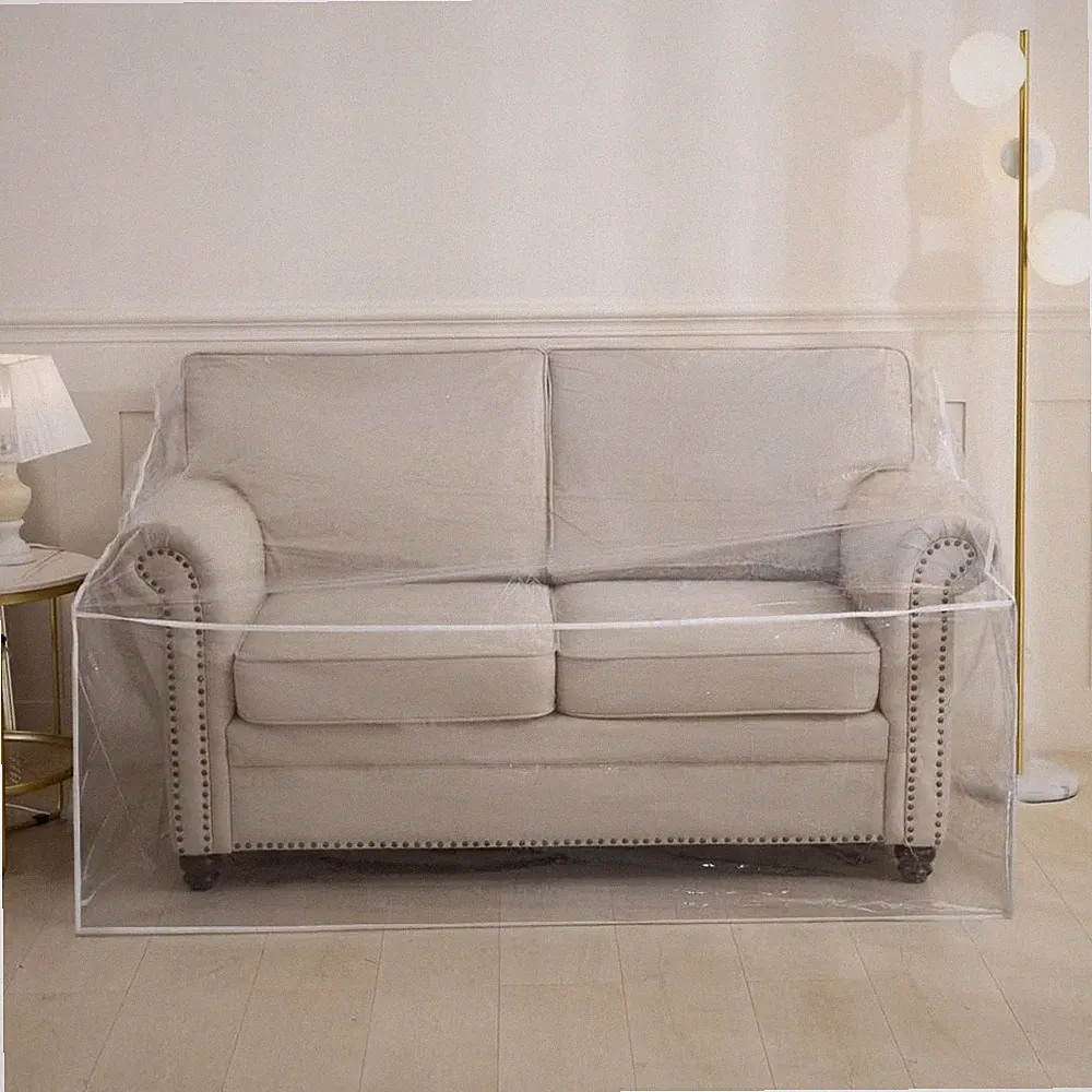 STONECREST Plastic Sofa Cover - Clear Vinyl Waterproof, Pet Scratching Furnit...