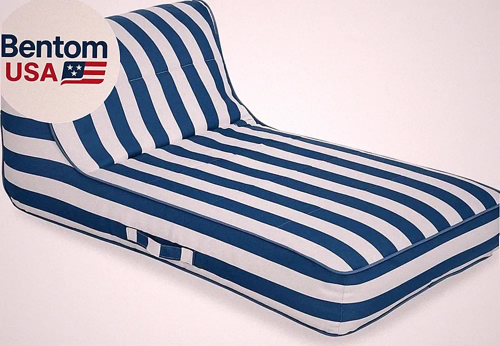Upholstered Stylish Pool Float Lounger Recliner, Large Floating Chair & Backrest